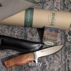 HELLE NORWAY SAFARI Fixed Blade Knife Wood Handle Pristine NIB Unused Minty