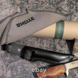 HELLE NORWAY SAFARI Fixed Blade Knife Wood Handle Pristine NIB Unused Minty