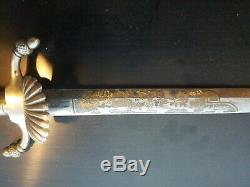 HUBERTUS GERMAN HUNTING Dagger double edged very rare old knife 10 inch blade