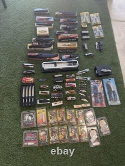 HUGE Knife Lot 60+ Knives Pocketknives, Bowie knives etc. See Photos! FREE SHIP
