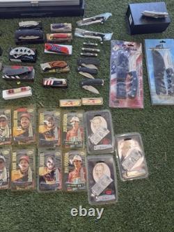 HUGE Knife Lot 60+ Knives Pocketknives, Bowie knives etc. See Photos! FREE SHIP
