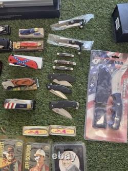HUGE Knife Lot 60+ Knives Pocketknives, Bowie knives etc. See Photos! FREE SHIP