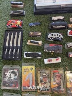 HUGE Knife Lot 60+ Knives Pocketknives, Bowie knives etc. See Photos! FREE SHIP
