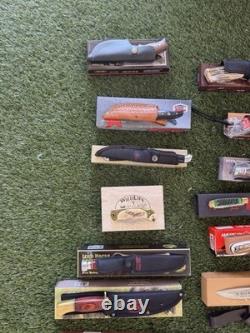 HUGE Knife Lot 60+ Knives Pocketknives, Bowie knives etc. See Photos! FREE SHIP