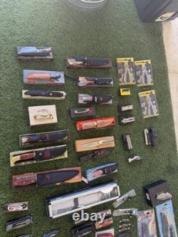 HUGE Knife Lot 60+ Knives Pocketknives, Bowie knives etc. See Photos! FREE SHIP