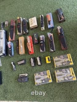 HUGE Knife Lot 60+ Knives Pocketknives, Bowie knives etc. See Photos! FREE SHIP
