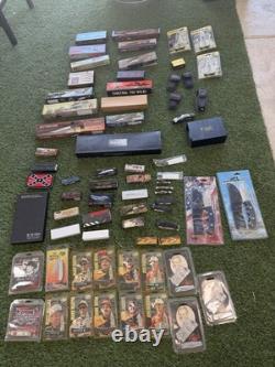 HUGE Knife Lot 60+ Knives Pocketknives, Bowie knives etc. See Photos! FREE SHIP