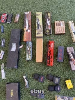HUGE Knife Lot 60+ Knives Pocketknives, Bowie knives etc. See Photos! FREE SHIP