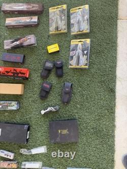 HUGE Knife Lot 60+ Knives Pocketknives, Bowie knives etc. See Photos! FREE SHIP