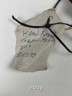 Hand Forged Elk Antler Stag Handle Buffalo Leather Sheath Bowie by Trader Mike