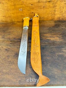 Handcrafted Finnish Sami Knife J. Marttiini Blade Birch Wood Handle gift F North