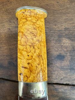 Handcrafted Finnish Sami Knife J. Marttiini Blade Birch Wood Handle gift F North