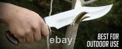 Handmade D2 Steel 13 Bowie Knife With Sheath For Camping Hunting & outdoor use