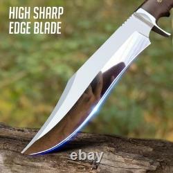 Handmade D2 Steel 13 Bowie Knife With Sheath For Camping Hunting & outdoor use