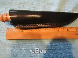 Handmade Drop Point Small Hunting Knife. Jed Darby 1996. Unused