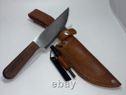 Handmade HC Bushcraft Survival Knife with Scandi Edge Grind Custom Vintage