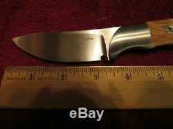 Handmade Knife. Semi Skinner. Ron Gaston. Fossil. Unused. Excellent+++