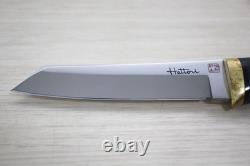 Hattori 3717 VG-10 Tanto Fixed Blade Knife Ebony Wood Handle Seki Japan M18