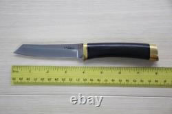 Hattori 3717 VG-10 Tanto Fixed Blade Knife Ebony Wood Handle Seki Japan M18