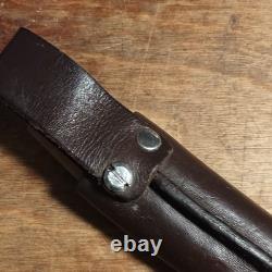 Helle Sylvsteinen Hunting Knife Stainless Clip Point Wood Handle Leather Sheath