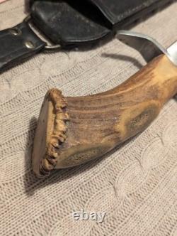 Hen & Rooster Bowie Knife Germany Elk Crown Handle