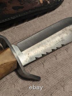 Hen & Rooster Bowie Knife Germany Elk Crown Handle