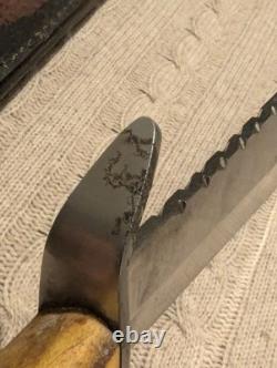 Hen & Rooster Bowie Knife Germany Elk Crown Handle