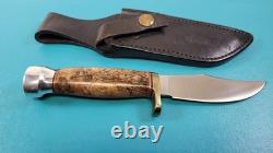 Hess Custom Knives Gladstone MI Bowie Hunter Knife + Sheath TR590