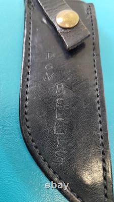 Hess Custom Knives Gladstone MI Bowie Hunter Knife + Sheath TR590