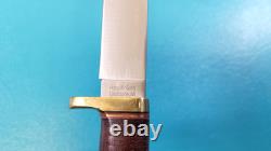 Hess Custom Knives Gladstone MI Whitetail Hunter Knife Stag + Sheath TR663