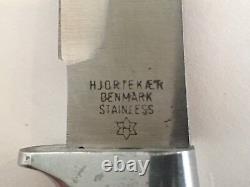 Hjortekaer / Denmark Stainless Fixed Blade Hunting Sheath Knife Rare