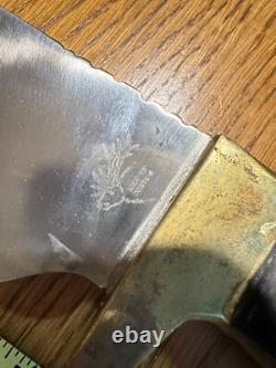 Huge 12 Blade Vintage JACOBS CUSTOM Bowie Hunting Knife