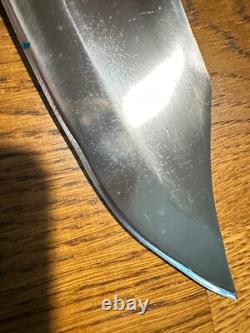 Huge 12 Blade Vintage JACOBS CUSTOM Bowie Hunting Knife