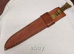 Huge Dan CANNON Custom Bowie Knife With Original Leather Sheath