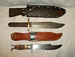 Hunting Custom Edge Mark Solingen Germany Bowie Knife Rhino Blade Stag