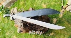 Hunting Sword-Handmade Knife-Survival Knives Carbon Steel-Useful Sharpened Blade