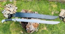 Hunting Sword-Handmade Knife-Survival Knives Carbon Steel-Useful Sharpened Blade