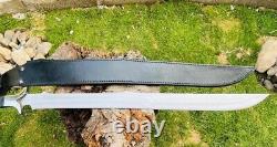 Hunting Sword-Handmade Knife-Survival Knives Carbon Steel-Useful Sharpened Blade