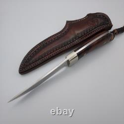 Hunting knife Hand-made fixed blade JANTZ high carbon stain resist steel blade