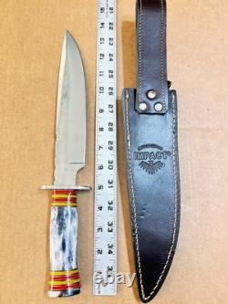 IMPACT CUTLERY WHOLESALE LOT of 10 LARGE FIXED BLADE KNIVES All With CRACK Handles