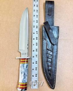 IMPACT CUTLERY WHOLESALE LOT of 10 LARGE FIXED BLADE KNIVES All With CRACK Handles