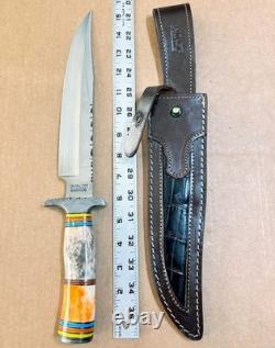 IMPACT CUTLERY WHOLESALE LOT of 10 LARGE FIXED BLADE KNIVES All With CRACK Handles