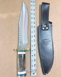 IMPACT CUTLERY WHOLESALE LOT of 10 LARGE FIXED BLADE KNIVES All With CRACK Handles