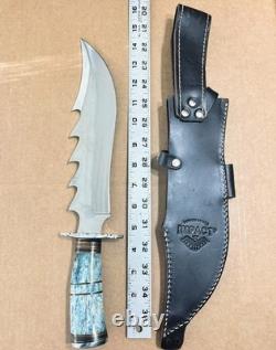 IMPACT CUTLERY WHOLESALE LOT of 10 LARGE FIXED BLADE KNIVES All With CRACK Handles