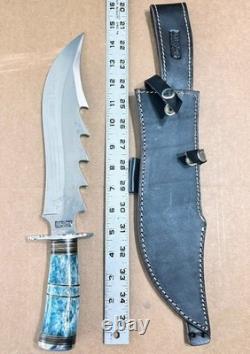 IMPACT CUTLERY WHOLESALE LOT of 10 LARGE FIXED BLADE KNIVES All With CRACK Handles