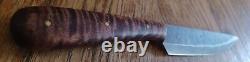 Indy Hammered Knives French Trade Knife 1095 Curly Maple