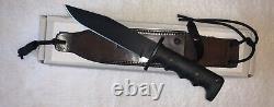 Israel DUSTAR Model 1 Arad Fixed Blade Combat Knife 7 Black withLeather Sheath