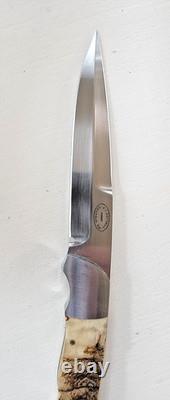 J. I. COTTRILL HANDMADE SHEEPHORN GRIP DROP POINT FIGHTER Columbus OH Excel. Cond