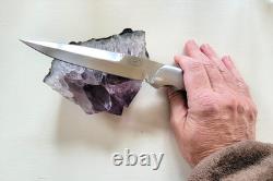 J. I. COTTRILL HANDMADE SHEEPHORN GRIP DROP POINT FIGHTER Columbus OH Excel. Cond