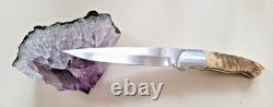 J. I. COTTRILL HANDMADE SHEEPHORN GRIP DROP POINT FIGHTER Columbus OH Excel. Cond